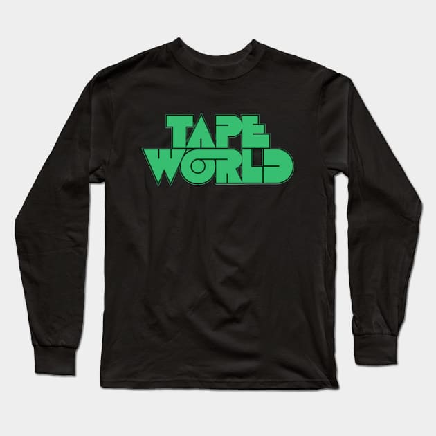 Tape World Defunct Logo Long Sleeve T-Shirt by TWO HORNS UP ART